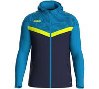 JAKO Veste de sport bleu marine / bleu clair / jaune fluo, Taille S