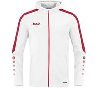 Veste de survêtement à capuche Jako Power - blanc/rouge - L L