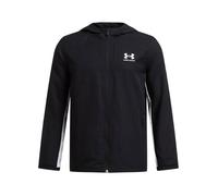 Veste de survêtement à capuche - UNDER ARMOUR - Rival Woven - Noir - 90% polyester recyclé - UA Storm déperlant 12-14 ans