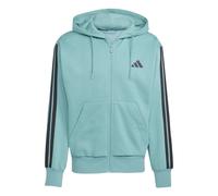Adidas Sweat à capuche zippé Essentials Fleece 3-Stripes Homme Teal en poudre XL