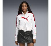 Veste de survêtement coupe ajustée courte T7 FUTURE.PUMA.ARCHIVE Femme, Vêtements, Blanc/Rouge, XL XL