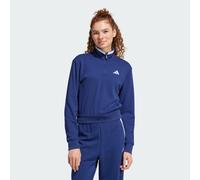 Sweatshirt adidas Essentials Color Pop French Terry Crop Half Zip bleu marine blanc femme - L