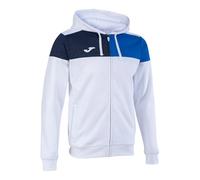 Joma Crew V Full Zip Sweatshirt Blanc,Bleu 7-8 Years Garçon