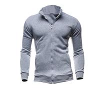 Veste de survêtement fine sans capuche pour homme - Veste de loisirs sportive avec fermeture éclair - Col montant - Veste de transition douce et confortable - Veste d'aviateur légère - Veste