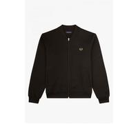 Veste de survêtement Fred Perry noire à texture piquée S