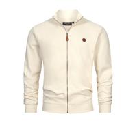 Indicode Inguadalupe Cardigan pour homme en 100 % coton, asperges blanches, XXL