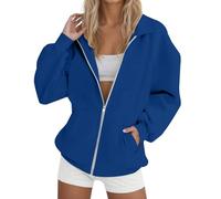 Veste de survêtement pour femme avec capuche automne sport veste à capuche surdimensionnée Y2K fermeture éclair sweat à capuche manches longues veste de sport décontractée sweat-shirt coupe