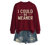 Veste de survêtement pour femme sans élégante - T-shirt décontracté imprimé avec col rond pour homme et femme - Tenue confortable au quotidien parfaite avec jeans et baskets - Mode d'hiver douce H & M