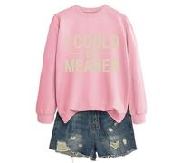 Veste de survêtement pour femme sans élégante - T-shirt décontracté imprimé avec col rond pour homme et femme - Tenue confortable au quotidien parfaite avec jeans et baskets - Mode d'hiver douce H & M