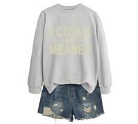 Veste de survêtement pour femme sans élégante - T-shirt décontracté imprimé avec col rond pour homme et femme - Tenue confortable au quotidien parfaite avec jeans et baskets - Mode d'hiver douce H & M