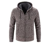 Veste de survêtement pour homme 3XL avec capuche - Cardigan doublé à capuche - Veste polaire décontractée et sportive - Cardigan à capuche - Manteau en tricot avec fermeture éclair - Sweat à capuche