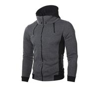 Veste de survêtement pour Homme avec Capuche et Fermeture éclair, Veste Demi-Saison, col pour Homme, Vestes de Course, Manteau d'hiver, Respirant, Vestes d'hiver, Haut de Sport, Loisirs, Doublure