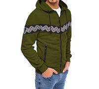 Veste de survêtement pour homme avec capuche - Sweat à capuche pour homme - Oversize - Avec fermeture éclair - Veste de transition classique - Veste de loisirs avec cordon de serrage - Veste à capuche