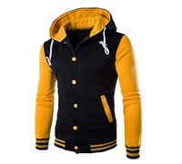 Veste de survêtement pour homme - Patchwork - Sweat à capuche tendance avec capuche et fermeture éclair - Manches longues - Veste de sport décontractée - Veste de transition confortable - Veste à