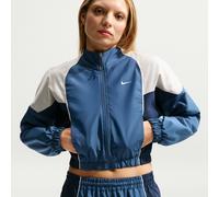 Veste de survêtement rétrécie Nike pour femme Mystic Navy/Light Bone/Midnight Navy/Sail M (FR 42-44)