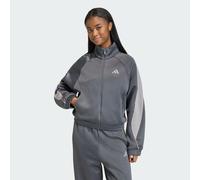 Adidas Veste de survêtement Stadium zippée Gris Femme Taille M