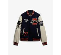 Veste de survêtement Superdry College Patched Varsity Bleu M