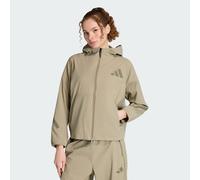 Adidas Z.n.e Woven Full Zip Sweatshirt Beige L / Regular Femme
