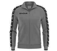 Givova Veste de survêtement tricot à bande enfant Gris XS