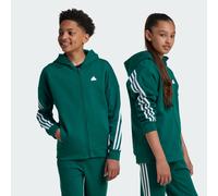 Veste de survêtement zippée à capuche Future Icons 3-Stripes Collegiate Green / White 7-8A