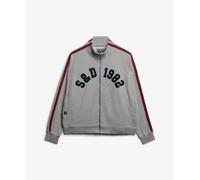Superdry & Co Veste de survêtement 'Athletic Essentials' gris chiné / rouge foncé / noir, Taille M