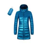 Veste de transition légère pour femme - Grandes tailles - Manteau matelassé - Pliable - Veste en duvet - Coupe ajustée - Veste à capuche - Coupe-vent - Chaud - Manteau d'hiver - Couleur unie