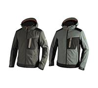 Veste DIADORA Softshell carbon tech - Déperlante - Gris clair - Taille L - 702.175946