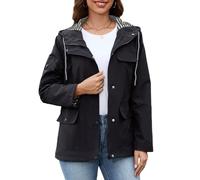 Veste de Travail Femme Hiver Anti-Pluie Ciré Petit Bateau Demi Saison Vent Anti Doublé Cintrée Softshell Randonnée Lestée Poncho Pluie Velo Coupe Vetement Femme Chic Noir L
