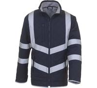 Veste de travail haute visibilité déperlante hiver Yoko Kensington Bleu Marine L