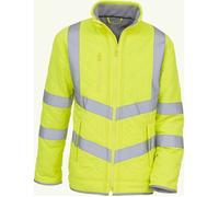 Veste de travail haute visibilité déperlante hiver Yoko Kensington - Jaune XL