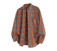 Veste De Travail Homme Lin, Veste Automne Homme Carreaux Manches Longues Décontracté Grande Taille Manteau avec Boutons Chic Classiques Chemise De Tous Les Jours Coupe Ample Passe-Partout Blousons