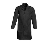 Veste de Travail Homme Type Blouse Bleu de Protection résistant Confortable Manches Longues Boutons Pressions (FR/ES, Alpha/Lettres, 3TG, Taille Normale, Taille Normale, Noir)