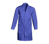 Veste de Travail Homme Type Blouse Bleu de Protection résistant Confortable Manches Longues Boutons Pressions (FR/ES, Alpha/Lettres, XXL, Taille Normale, Taille Normale, Bleu)