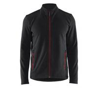 Veste de travail micropolaire 4765 avec rabat coupe-vent noir et rouge - taille M BLAKLADER