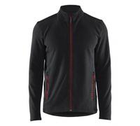 Veste de travail micropolaire 4765 avec rabat coupe-vent noir et rouge - taille XL BLAKLADER