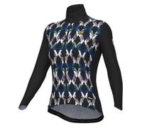 Veste de vélo pour femme ALE Crossing - Noir/Rose - Tissu W-Wool 3L DWR Thermo Wool L