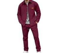 Veste de vol tendance pour homme en style décontracté respirant polyvalent automne hiver (Red, XXL) #10