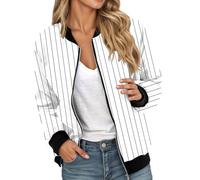 Veste décontractée Femme Sportive à Manches Longues Coupe Ample Design Bicolore avec Fermeture éclair et Poches Parfaite pour Automne Hiver