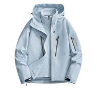 Veste décontractée pour homme en nylon, fermeture sur le devant, col classique, coupe régulière, poches à rabat, motif à carreaux, pour un usage quotidien, superposition d'automne et d'hiver, couche