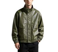 Veste décontractée pour homme, style motard robuste, coupe ample, confectio | Manteau En Cuir Pour Homme Blousons Legere Cotelé Cardigan Gothique Bien Hussard Vison Fleur Block