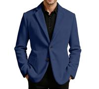 Veste décontractée pour homme, texture en velours côtelé, revers cranté, col à revers, bouton sur le devant, vêtement d'extérieur polyvalent pour un usage quotidien, les déplacements, les voyages, les