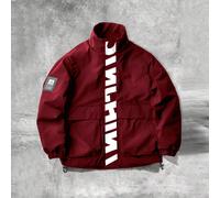 Veste décontractée pour hommes grande taille, col montant, grand imprimé graphique, design sportif, polyvalent, convient aux jeunes couples, vintage, vacances, "J'aime mon petit ami", hommes grande ta