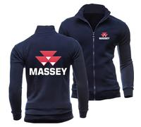 Veste Décontractée pour Hommes MAS-SEY FER-GUSON, Blouson Aviateur avec Col Montant, Jacket Homme pour Casual Affaires -Dark Blue||3XL