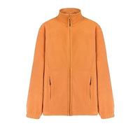 Veste demi-saison élégante en polaire douce pour femme avec fermeture éclair intégrale - Veste d'extérieur classique - Couleur unie - Veste de loisirs pour l'automne, D147, L