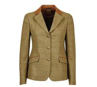 Veste d'équitation ajustée à col en daim femme Dublin Albany Tweed Marron 2XL