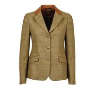 Veste d'équitation ajustée à col en daim femme Weatherbeeta Dublin Albany Tweed - brown - XL XXL