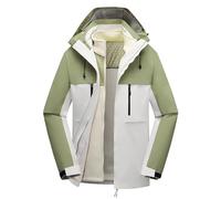 Veste d'été activités de plein air, trois en un, deux pièces, coupe-vent, chaud, épaissis, couple, vêtements d'alpinisme, veste chaude avec fermeture éclair tranche, Lumière verte, XXXL