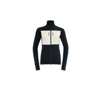 Veste devold egga grid merino bleu blanc femme