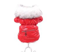 Veste D'extérieur Coupe-Vent Imperméable pour Chien Et Chat, Couleur Unie, Manteau en Cuir PU pour Animaux De Compagnie avec Poche À Fermeture Éclair, Robe À Capuche pour Animaux De Compagnie, Au