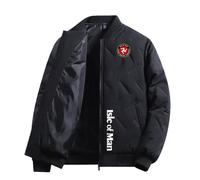 Veste d'Extérieur Is.le of M.a.n T.T, de Ski Homme Parka Hiver Chaud, pour les jours de pluie automne hiver, extérieur intérieur Sports, Duvet(Black,L)